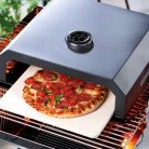 Hausmeister | GardenMeister GM 2004 PizzaBox 30 cm pizzához pizzakővel, pizzasütő kemence (doboz) kivehető kerámialappal kerti grillezőhöz, faszenes grillsütőhöz, gázgrillhez (Pizza kemence)