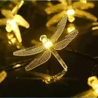 Garden Meister GM 3015 Dragonfly 680 cm 25 LED melegfehér kültéri napelemes (szolár) szitakötő fényfüzér 2 funkcióval (folyamatos világítás / villogó fény), IP44