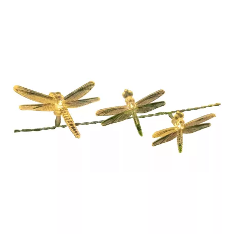 Garden Meister GM 3015 Dragonfly 680 cm 25 LED melegfehér kültéri napelemes (szolár) szitakötő fényfüzér 2 funkcióval (folyamatos világítás / villogó fény), IP44