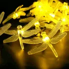 Garden Meister GM 3015 Dragonfly 680 cm 25 LED melegfehér kültéri napelemes (szolár) szitakötő fényfüzér 2 funkcióval (folyamatos világítás / villogó fény), IP44