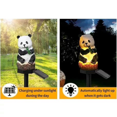 Garden Meister GM 3031 Panda 40 x 7 x 7 cm melegfehér kültéri napelemes (szolár) kerti lámpa