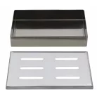 GrillMeister Smoker Box BBQ 21 x 13 x 3.5 cm nemesacél inox füstölődoboz, füstölő box intenzív grillaromához, faszén-, gáz- és pellet tüzelésű grillekhez