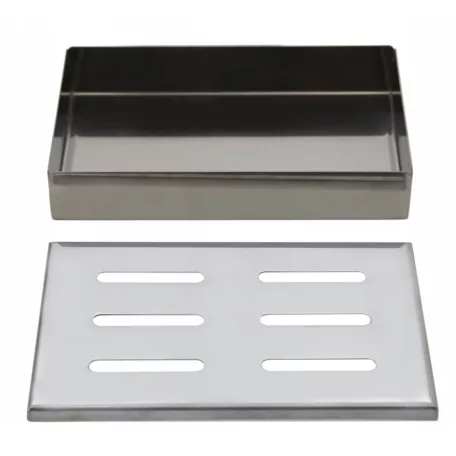 GrillMeister Smoker Box BBQ 21 x 13 x 3.5 cm nemesacél inox füstölődoboz, füstölő box intenzív grillaromához, faszén-, gáz- és pellet tüzelésű grillekhez