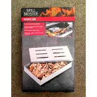GrillMeister Smoker Box BBQ 21 x 13 x 3.5 cm nemesacél inox füstölődoboz, füstölő box intenzív grillaromához, faszén-, gáz- és pellet tüzelésű grillekhez