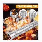 GrillMeister Smoker Tube BBQ 30 x 5 cm nemesacél inox füstölőcső intenzív grillaromához, faszén-, gáz- és pellet tüzelésű grillekhez