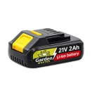 GardenMaster 21V 2Ah (2000 mAh) gyári li-ion akku, pótakku, akkumulátor GardenMaster GM-CDGS017-C cserjevágóhoz, mini akkus kézi láncfűrészhez