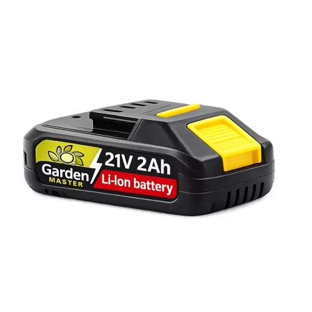 GardenMaster 21V 2Ah (2000 mAh) gyári li-ion akku, pótakku, akkumulátor GardenMaster GM-CDGS017-C cserjevágóhoz, mini akkus kézi láncfűrészhez