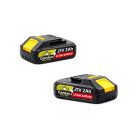 GardenMaster 185 mm 2 x 21V 2Ah DUPLA akkus cserjevágó, 2 db 21V 2000 mAh akkumulátoros kézi fűrész, mini láncfűrész, 2 db akkuval, 1 db hálózati töltővel, kofferben (GM-CDGS017-C)