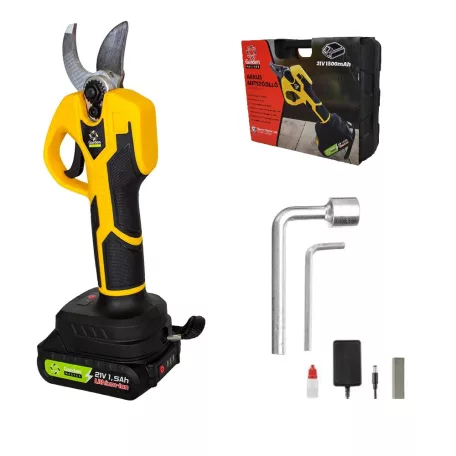 GardenMaster 21V 1500 mAh bypass akkus metszőolló, ágvágó olló akkuval és töltővel, kofferben (GM-CDPS038-25)