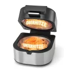 GOURMETmaxx FryBBQ inox 2 az 1-ben 360° digitális Air Fryer és BBQ grill 2000W, 5L kosárrral, érintőkijelzővel és húshőmérővel (19177)