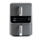 GourmetMaxx DS-16404 Fry Up Air Fryer 2500W 3.5L + 6.5L családi, 10 literes XXL digitális AirFryer 2 függőleges fiókkal, LCD kijelzővel, 10 programmal, kompakt méretben 8 személynek