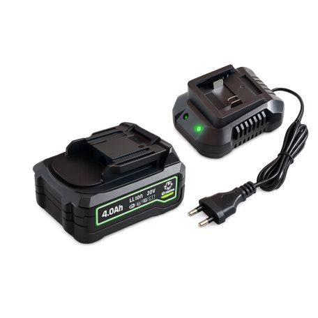 DIY Master / GardenMaster E-Master 20V 4Ah akku és töltő szett, Makita kompatibilis 4000 mAh li-ion akkumulátor + 21.5V 2.2A hálózati töltő Garden Master E-Master kerti gépekhez