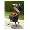   Grill Meister Kansas Mini Kamado Barbecue kerámia grill 26.5 cm kerámiabetétes faszenes kerti grillsütő (11820)