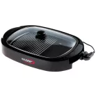 Hauser GR-150 elektromos 1500W grillsütő üvegfedővel, asztali grill fedővel