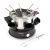Ambiano GT-SF-EF-01S inox nemesacél elektromos fondü, 3L 1500W fondue készlet 8 db villával, szósztartó edénnyel