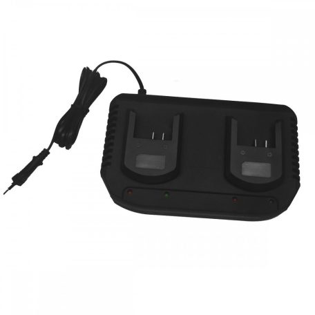 GardenStar 20V gyári DUPLA akkumulátor töltő, akkutöltő 2 db GardenStar 20V li-ion akkukhoz (2Ah / 4Ah)
