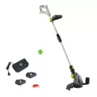 GardenStar PRTA 20V 2Ah DUPLA li-ion akkus, akkumulátoros, késes fűszegélynyíró, fűszegélyvágól, fűkasza 12 db késsel, 2 db 20V 2Ah akkuval és dupla töltővel