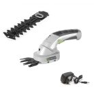 GardenStar ISIO SET 3.6V 1300 mAh akkus kézi sövényvágó és fűnyíró olló (85 mm fűnyíró kés és 110 mm bokorvágó)