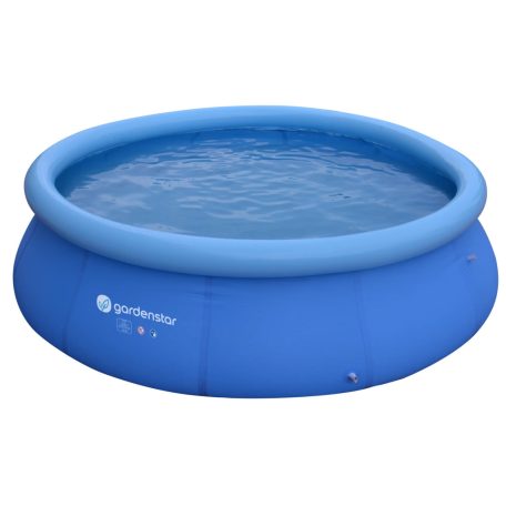 GardenStar KRÉTA 240 x 63 cm puhafalú, felfújható peremű kerti pancsoló medence 2074 liter kapacitással