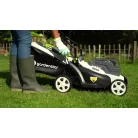GardenStar LM-3440 ECO 34 cm 40V (2 x 20V 2Ah) akkus, akkumulátoros fűnyíró, dupla akkus fűnyírógép 2 akkuval és dupla töltővel