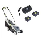 GardenStar LM-3440 XL 34 cm 40V (2 x 20V 4Ah) akkus, akkumulátoros fűnyíró, dupla akkus fűnyírógép 2 akkuval és dupla töltővel