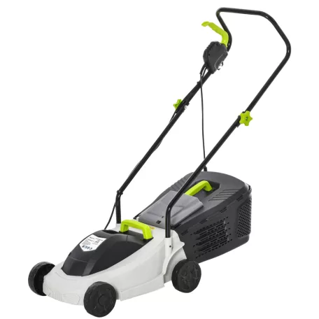 GardenStar 1300W 32 cm elektromos fűnyíró, fűgyűjtős fűnyírógép 3 vágásmagasság fokozattal 25 / 40 / 55 mm, 25L fűgyűjtővel (LM-1300-32)