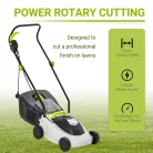 GardenStar 1300W 32 cm elektromos fűnyíró, fűgyűjtős fűnyírógép 3 vágásmagasság fokozattal 25 / 40 / 55 mm, 25L fűgyűjtővel (LM-1300-32)