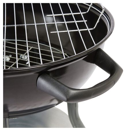 GardenStar BBQ 11339 Barbecue faszenes 3 lábú gömbgrill polccal, 41 cm sütőrács átmérővel (6 személyes kerti grillsütő)
