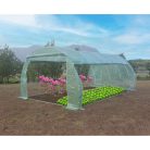 GardenStar 500 x 300 x 200 cm (15 m²) XL 4 évszakos fémvázas szövetfólia melegház, fóliasátor, nyitható oldalakkal