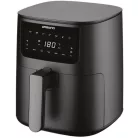 SÉRÜLT Ambiano GT-AF-17 MIDI 1400W 3.5L kompakt digitális Air Fryer, légkeveréses olajmentes sütő, Airfryer olajsütő, fritőz, fekete, 8 beépített programmal