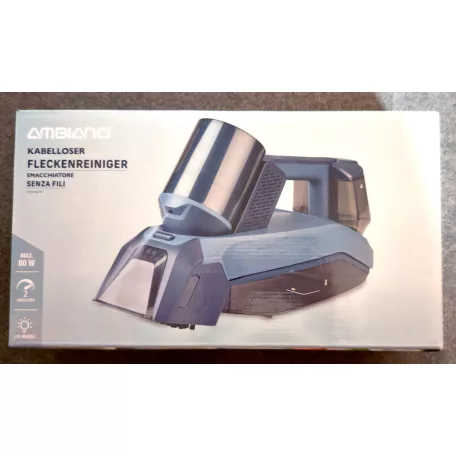 Kipróbált Ambiano GT-SF-HSC-01 BCS vezeték nélküli folttisztító gép, 11.1V 2000 mAh 80W kefés, akkus folt tisztító, kárpittisztító 300 ml tisztavíz / 500 ml szennyvíz tartállyal, LED kijelzővel, BONTOTT CSOMAGOLÁSBAN
