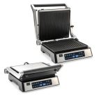 Ambiano GTSF-KG03 inox nemesacél 2200W elektromos digitális kontaktgrill, asztali kontakt grill kivehető 30 x 26 cm sütőlapokkal, húshőmérővel