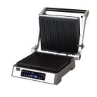Ambiano GTSF-KG03 inox nemesacél 2200W elektromos digitális kontaktgrill, asztali kontakt grill kivehető 30 x 26 cm sütőlapokkal, húshőmérővel