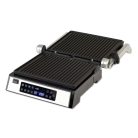 Ambiano GTSF-KG03 inox nemesacél 2200W elektromos digitális kontaktgrill, asztali kontakt grill kivehető 30 x 26 cm sütőlapokkal, húshőmérővel