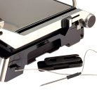 Ambiano GTSF-KG03 inox nemesacél 2200W elektromos digitális kontaktgrill, asztali kontakt grill kivehető 30 x 26 cm sütőlapokkal, húshőmérővel