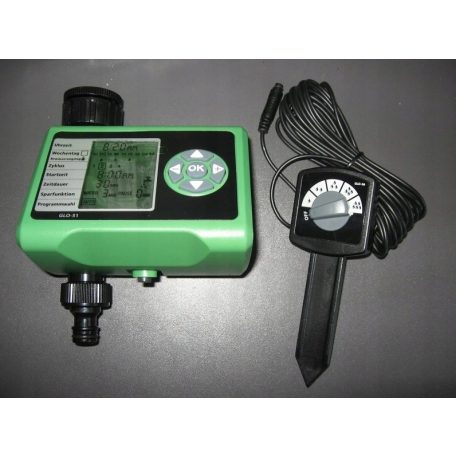 GardenLine GLO-51 öntözőkomputer, digitális öntözésidőzítő, öntözésvezérlő, öntöző automata esőérzékelővel