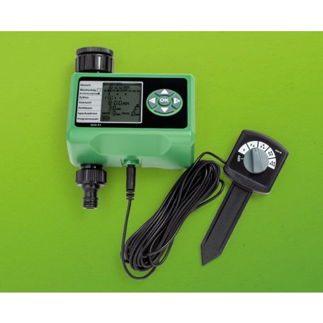 GardenLine GLO-51 öntözőkomputer, digitális öntözésidőzítő, öntözésvezérlő, öntöző automata esőérzékelővel