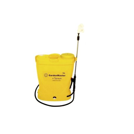 GardenMaster GM-06037-E 16L (16 literes) elektromos, akkumulátoros, 12V 8Ah akkus háti permetező, permetezőgép 4 szórófejjel