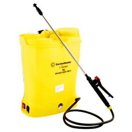 GardenMaster GM-06037-E 16L (16 literes) elektromos, akkumulátoros, 12V 8Ah akkus háti permetező, permetezőgép 4 szórófejjel