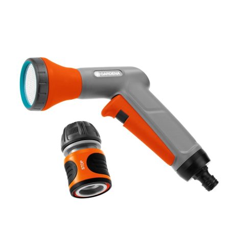 Gardena Classic 18312 öntözőfej készlet, zuhanyfejes locsolófej szett, aquastop gyorscsatlakozóval 1/2" - 5/8" (13-15 mm), fagyálló, UV-álló (18312-33.953.01/2022)