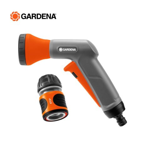 Gardena Classic 18312 öntözőfej készlet, zuhanyfejes locsolófej szett, aquastop gyorscsatlakozóval 1/2" - 5/8" (13-15 mm), fagyálló, UV-álló (18312-33.953.01/2022)