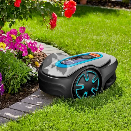Gardena Sileno Minimo 250 (15201-32) akkumulátoros, 18V 2Ah akkus automata Bluetooth robotfűnyíró, fűnyíró robot 65 perc / 400 m2