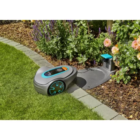 Gardena Sileno Minimo 250 (15201-32) akkumulátoros, 18V 2Ah akkus automata Bluetooth robotfűnyíró, fűnyíró robot 65 perc / 400 m2