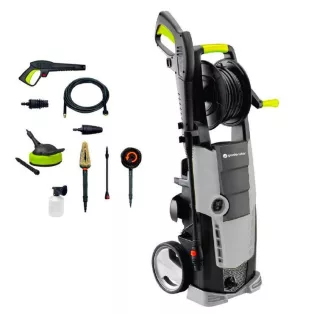   GardenStar GS-165 Home & Car Kit 165 bar 2400W magasnyomású mosó, sterimo teraszmosó kefével, szennymaró szórófejjel, autómosó kefével és forgó körkefével