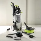 GardenStar GS-165 Home & Car Kit 165 bar 2400W magasnyomású mosó, sterimo teraszmosó kefével, szennymaró szórófejjel, autómosó kefével és forgó körkefével