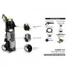 GardenStar GS-165 Home & Car Kit 165 bar 2400W magasnyomású mosó, sterimo teraszmosó kefével, szennymaró szórófejjel, autómosó kefével és forgó körkefével