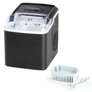   GourmetMaxx 11206 fekete 150W 1.3L háztartási jégkocka készítő gép, jégkockagép 12 kg / 24 óra
