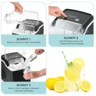 GOURMETmaxx 11206 fekete 150W 1.3L háztartási jégkocka készítő gép, jégkockagép 12 kg / 24 óra