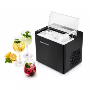   GOURMETmaxx 15610 / 2026 fekete 115W 1.5L háztartási jégkocka készítő gép, jégkockagép 12 kg / 24 óra