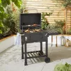   Grill Master American Grill Charcoal BBQ XL faszenes amerikai típusú grill, kerti grillező, grillsütő 12 főre, 42 x 58 cm grillfelülettel és védőhuzattal
